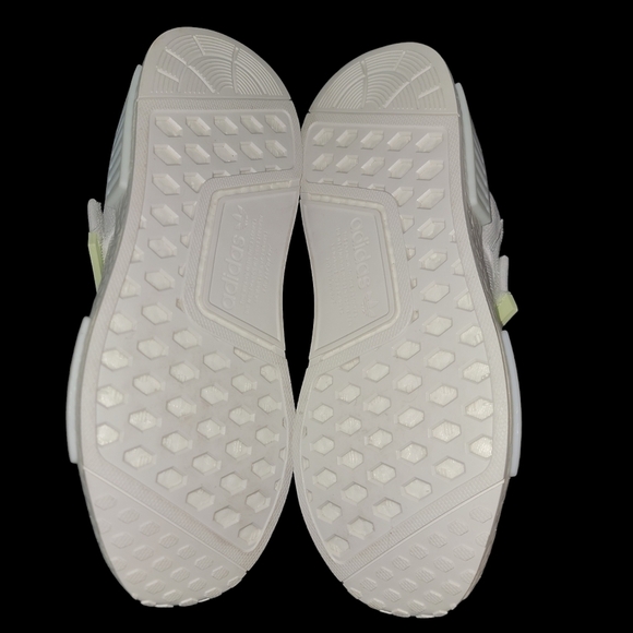 Women's size 9 Adidas NMD_R1. These are white with lime accents. New Without Tag - Picture 3 of 7